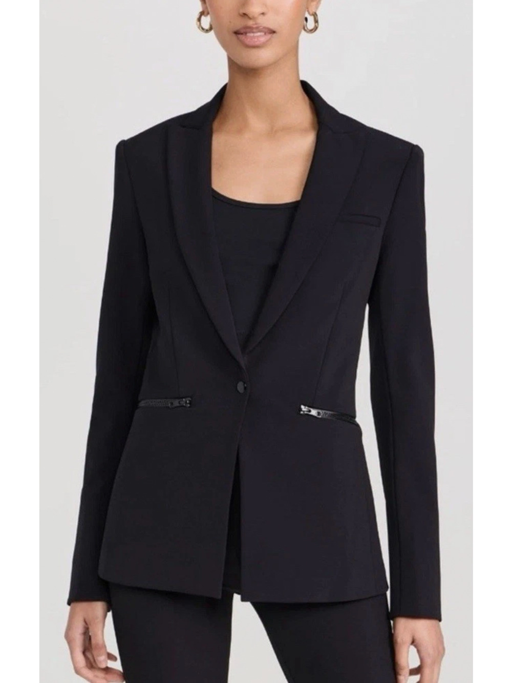 Veronica Beard 8 Iconic Scuba Dickey Jacket  $645 Bi Stretch Blazer Black NWT